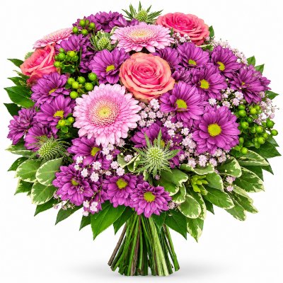 Atemberaubender lila Blumenmix